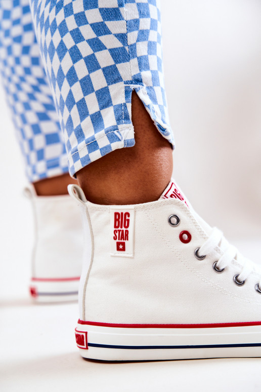 laisvalaikio batai su auliuku Big Star JJ274127 baltos spalvos laisvalaikio batai su auliuku Big Star JJ274127 baltos spalvos