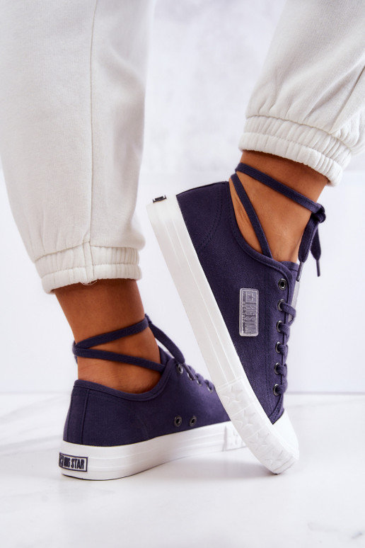 Klasikinio modelio Moteriški batai BIG STAR JJ274494 tamsiai mėlynos spalvos