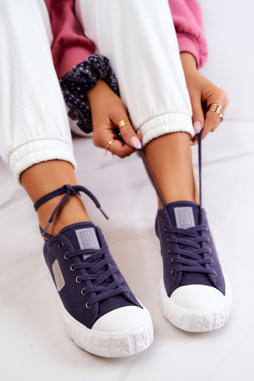 Klasikinio modelio Moteriški batai BIG STAR JJ274494 tamsiai mėlynos spalvos