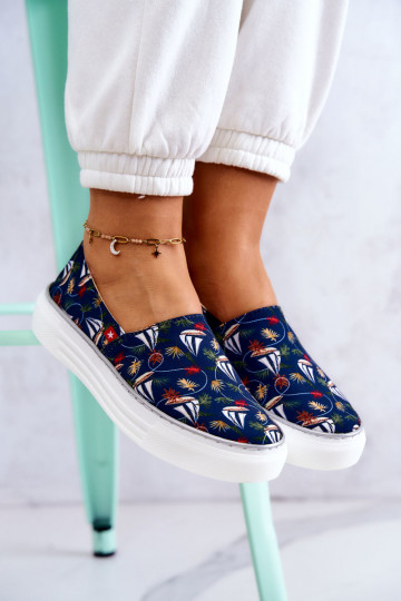 Sportbačiai Slip On Memory Foam Big Star JJ276016 tamsiai mėlynos spalvos