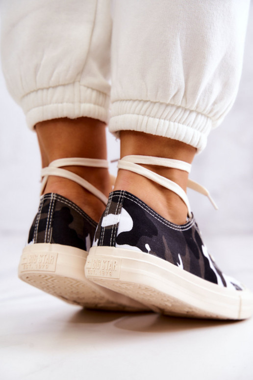 medžiaginės laisvalaikio batai su kamufliažu BIG STAR JJ274237 Baltos-pilkos spalvos medžiaginės laisvalaikio batai su kamufliažu BIG STAR JJ274237 Baltos-pilkos spalvos