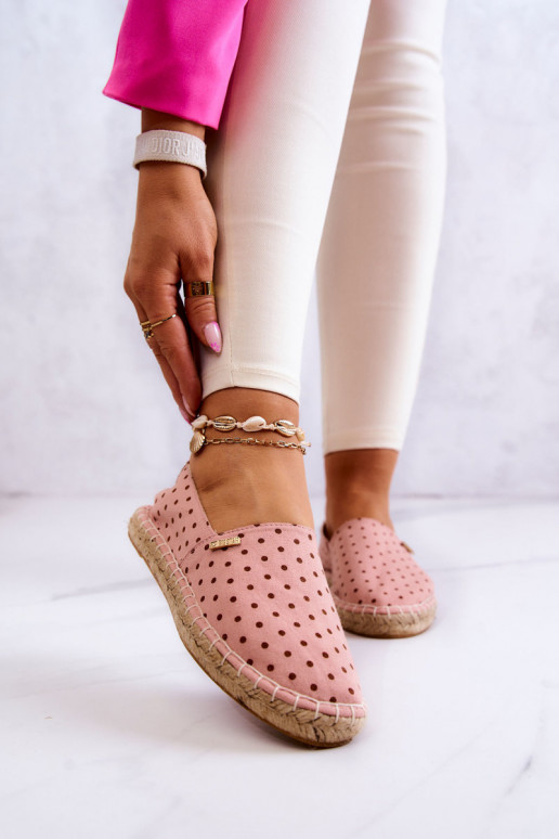 espadrilės su taškeliais Big Star JJ274869 rožinės spalvos espadrilės su taškeliais Big Star JJ274869 rožinės spalvos