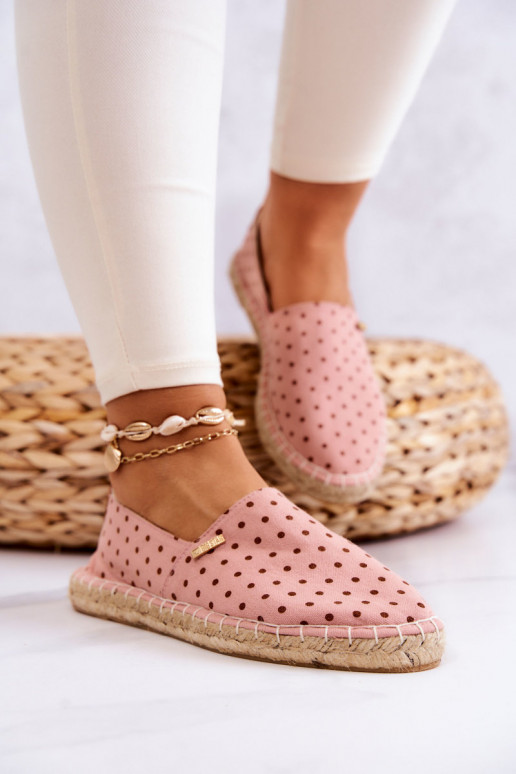 espadrilės su taškeliais Big Star JJ274869 rožinės spalvos espadrilės su taškeliais Big Star JJ274869 rožinės spalvos