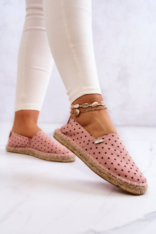 espadrilės su taškeliais Big Star JJ274869 rožinės spalvos espadrilės su taškeliais Big Star JJ274869 rožinės spalvos