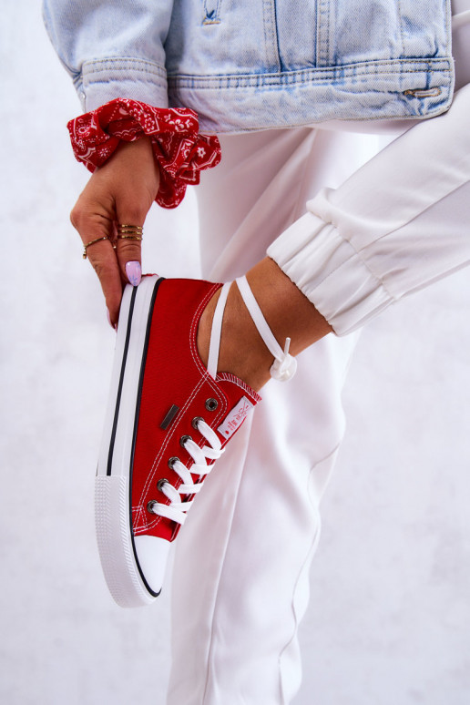 Klasikinio modelio laisvalaikio batai Cross Jeans JJ2R4010C raudonos spalvos