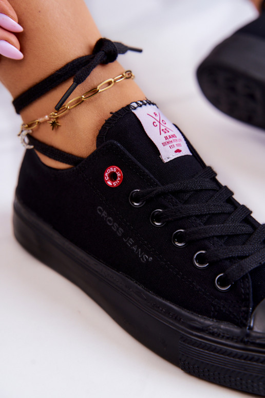 Klasikinio modelio laisvalaikio batai Cross Jeans JJ2R4019C juodos spalvos Klasikinio modelio laisvalaikio batai Cross Jeans JJ2R4019C juodos spalvos