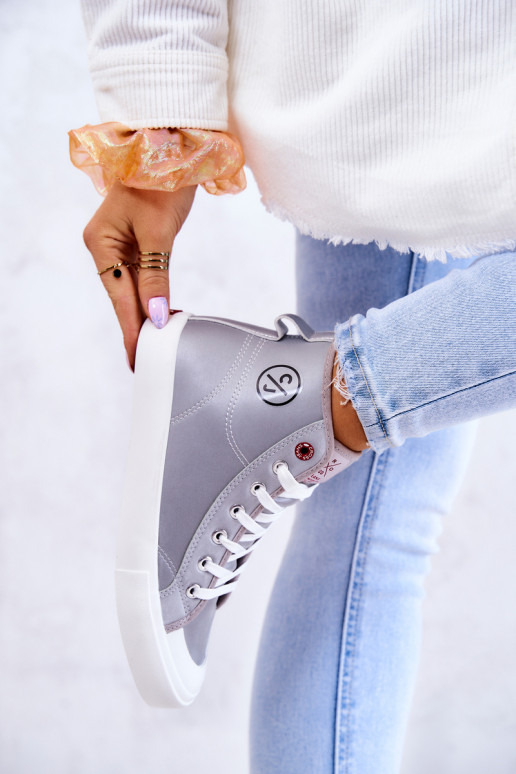 Laisvalaikio batai su auliuku Cross Jeans JJ2R4057C pilkos spalvos