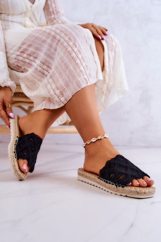 Lengvos Šlepetės juodos spalvos Polly Lengvos Šlepetės juodos spalvos Polly