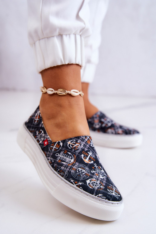 Sportbačiai Slip On Memory Foam Big Star JJ276012 juodos spalvos Sportbačiai Slip On Memory Foam Big Star JJ276012 juodos spalvos