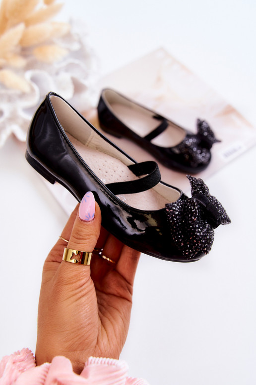 Balerinukės su kaspinais juodos spalvos Zolly Balerinukės su kaspinais juodos spalvos Zolly