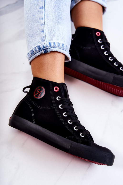 Laisvalaikio batai su auliuku Cross Jeans JJ2R4055C juodos spalvos Laisvalaikio batai su auliuku Cross Jeans JJ2R4055C juodos spalvos