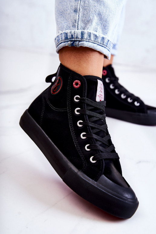 Laisvalaikio batai su auliuku Cross Jeans JJ2R4055C juodos spalvos Laisvalaikio batai su auliuku Cross Jeans JJ2R4055C juodos spalvos