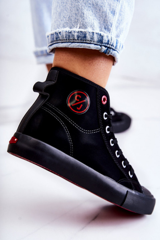 Laisvalaikio batai su auliuku Cross Jeans JJ2R4055C juodos spalvos Laisvalaikio batai su auliuku Cross Jeans JJ2R4055C juodos spalvos