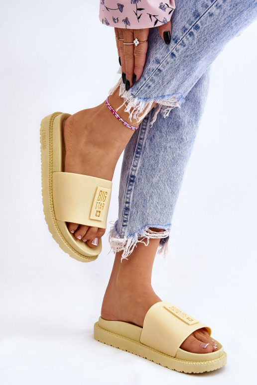 Šlepetės Big Star JJ274A305 geltonos spalvos