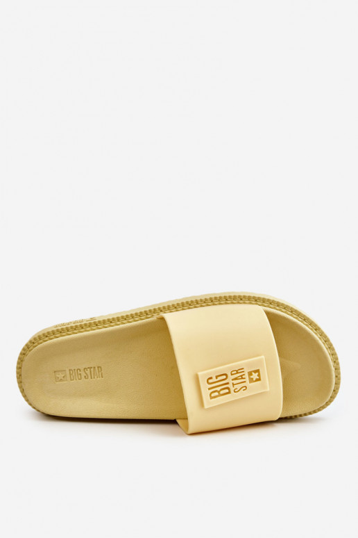 Šlepetės Big Star JJ274A305 geltonos spalvos