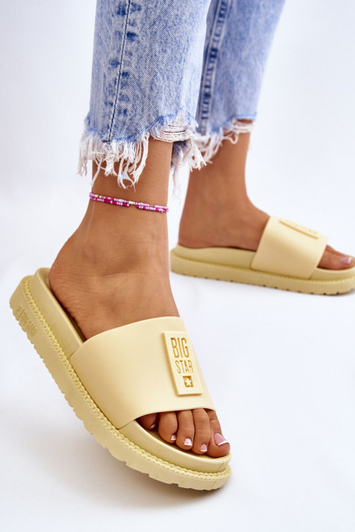 Šlepetės Big Star JJ274A305 geltonos spalvos