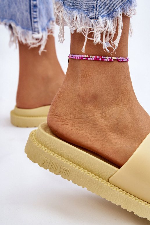 Šlepetės Big Star JJ274A305 geltonos spalvos