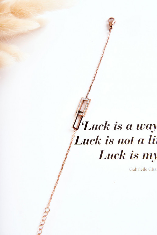 Apyrankė   su tviskančiomis akutėmis rausvo aukso spalvos Apyrankė   su tviskančiomis akutėmis rausvo aukso spalvos