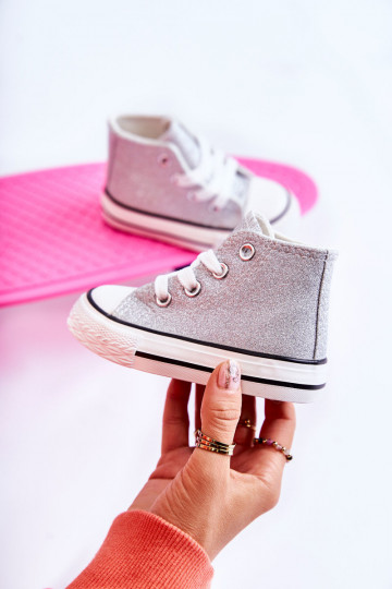 Vakiški sportbačiai su auliuku sidabro spalvos Catrina 2