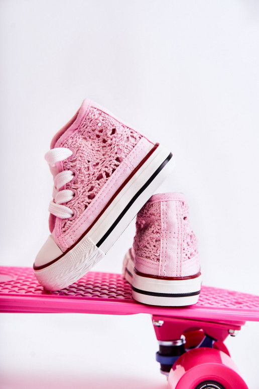 Vaikiški laisvalaikio batai su auliuku rožinės spalvos Mona