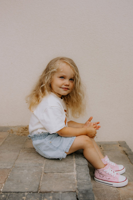 Vaikiški laisvalaikio batai su auliuku rožinės spalvos Mona