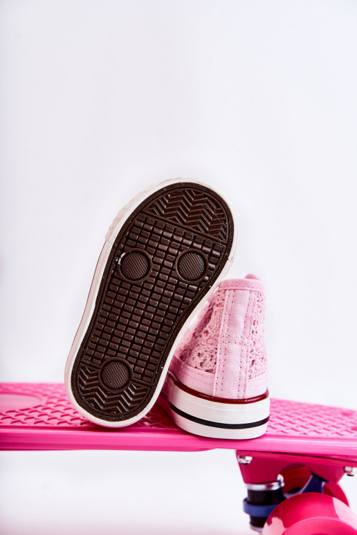 Vaikiški laisvalaikio batai su auliuku rožinės spalvos Mona