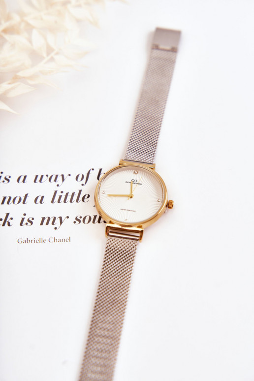 Moteriškas vandeniui atsparus laikrodis  Giorgio & Dario  aukso-sidabro spalvos