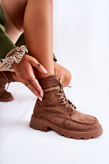 iš zomšos Aulinukai su dirželiais rudos spalvos Vanita 2