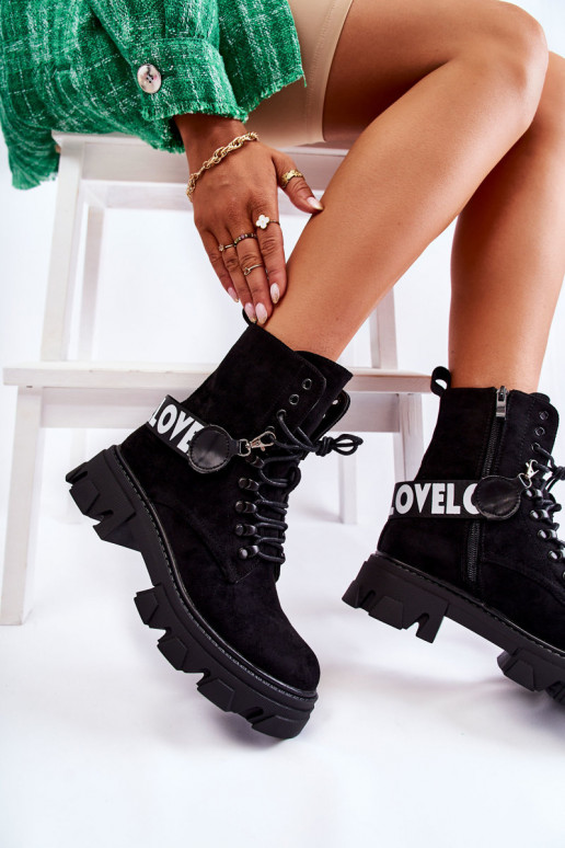 iš zomšos Aulinukai su pašiltinimu juodos spalvos Danity iš zomšos Aulinukai su pašiltinimu juodos spalvos Danity