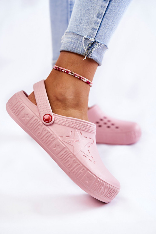 Lengvos šlepetės  Big Star II275008 rožinės spalvos Lengvos šlepetės  Big Star II275008 rožinės spalvos