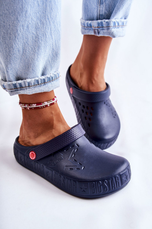 Lengvos šlepetės  Big Star II275002 tamsiai mėlynos spalvos