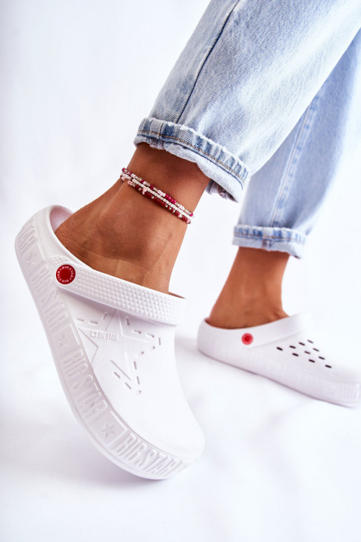 Lengvos šlepetės  Big Star II275003 baltos spalvos Lengvos šlepetės  Big Star II275003 baltos spalvos