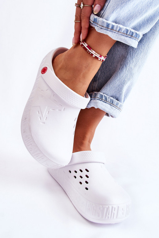 Lengvos šlepetės  Big Star II275003 baltos spalvos Lengvos šlepetės  Big Star II275003 baltos spalvos