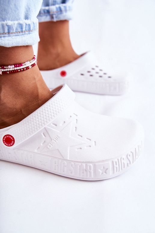 Lengvos šlepetės  Big Star II275003 baltos spalvos Lengvos šlepetės  Big Star II275003 baltos spalvos