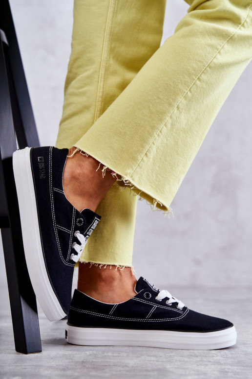 Medžiaginiai sportbačiai i Big Star KK274019 juodos spalvos Medžiaginiai sportbačiai i Big Star KK274019 juodos spalvos