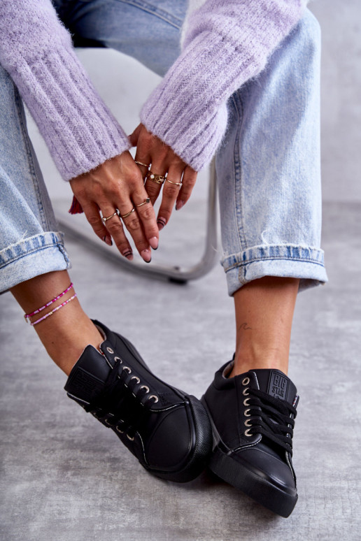 Moteriški laisvalaikio batai Big Star KK274006 juodos spalvos Moteriški laisvalaikio batai Big Star KK274006 juodos spalvos