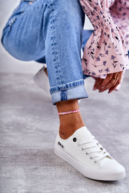 lygiapadžiai sportbačiai Big Star KK274010 baltos spalvos lygiapadžiai sportbačiai Big Star KK274010 baltos spalvos