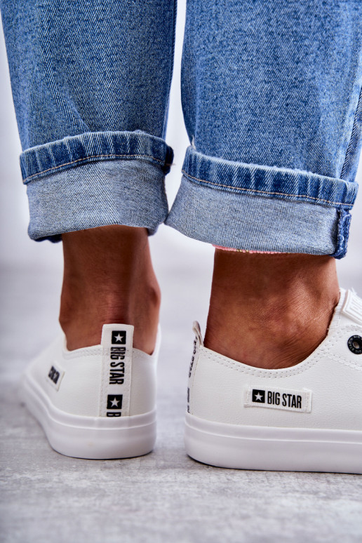lygiapadžiai sportbačiai Big Star KK274010 baltos spalvos lygiapadžiai sportbačiai Big Star KK274010 baltos spalvos
