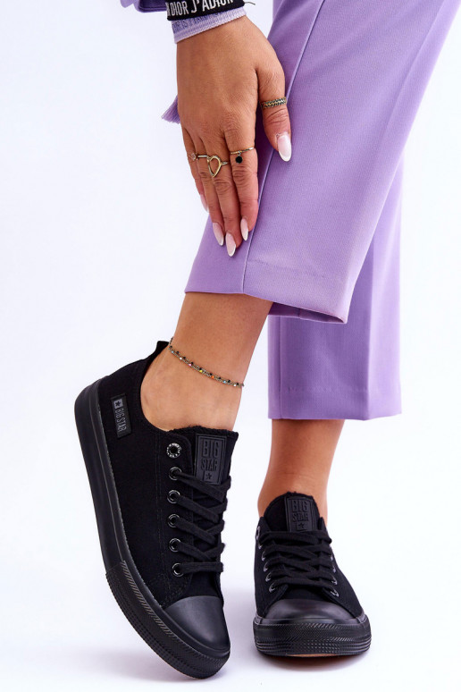 Medžiaginiai laisvalaikio batai Big Star KK274009 juodos spalvos Medžiaginiai laisvalaikio batai Big Star KK274009 juodos spalvos