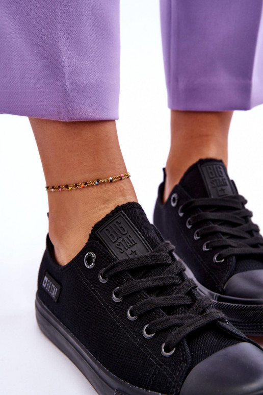 Medžiaginiai laisvalaikio batai Big Star KK274009 juodos spalvos Medžiaginiai laisvalaikio batai Big Star KK274009 juodos spalvos