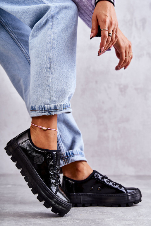 su lako efektu laisvalaikio batai Big Star KK274044 juodos spalvos su lako efektu laisvalaikio batai Big Star KK274044 juodos spalvos