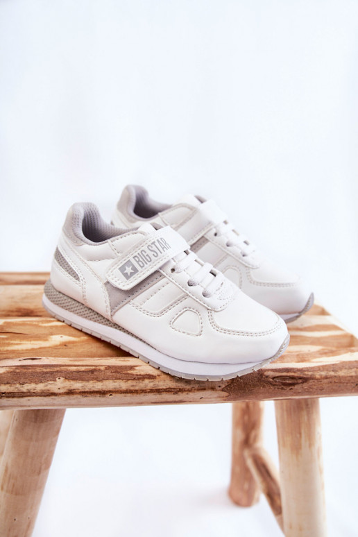 Vaikiški sportiniai bateliai Big Star KK374009 baltos spalvos Vaikiški sportiniai bateliai Big Star KK374009 baltos spalvos