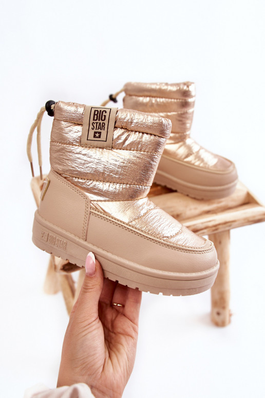Vaikiški sniego batai Big Star KK374221 smėlio spalvos-aukso spalvos