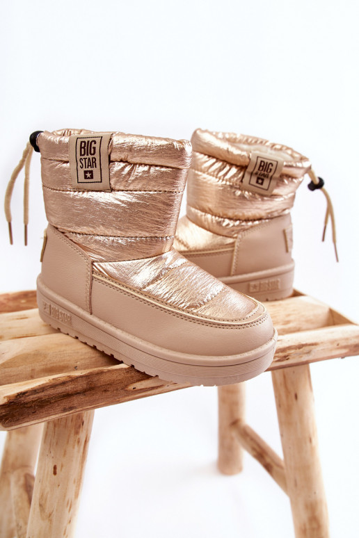 Vaikiški sniego batai Big Star KK374221 smėlio spalvos-aukso spalvos