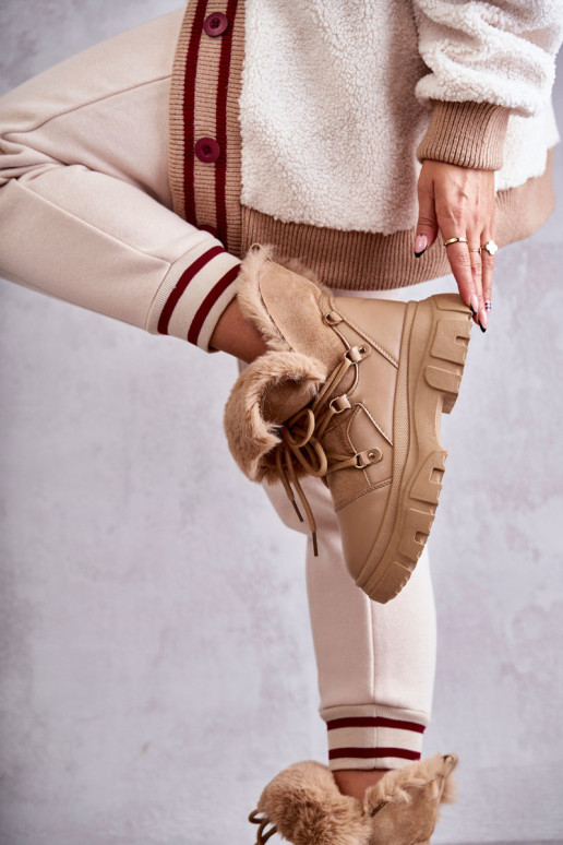 pašiltinti Aulinukai batai smėlio spalvos Charles pašiltinti Aulinukai batai smėlio spalvos Charles