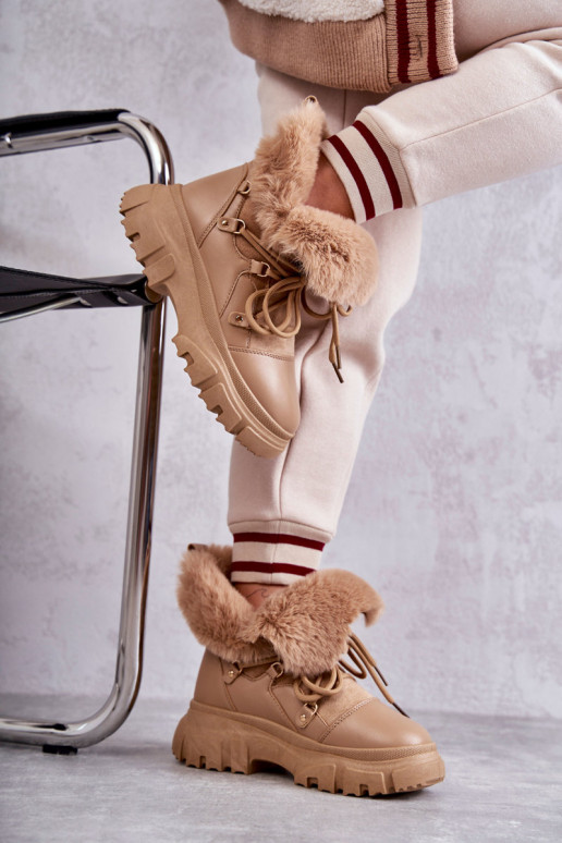 pašiltinti Aulinukai batai smėlio spalvos Charles pašiltinti Aulinukai batai smėlio spalvos Charles