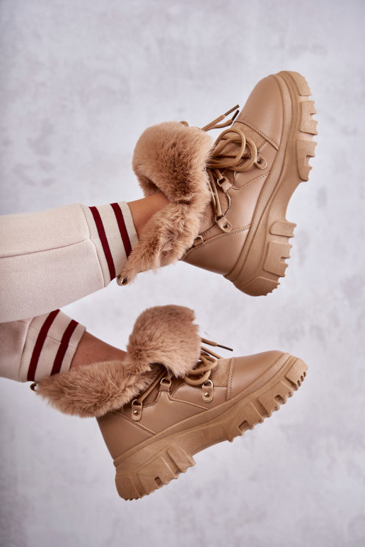 pašiltinti Aulinukai batai smėlio spalvos Charles pašiltinti Aulinukai batai smėlio spalvos Charles