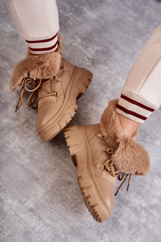 pašiltinti Aulinukai batai smėlio spalvos Charles pašiltinti Aulinukai batai smėlio spalvos Charles