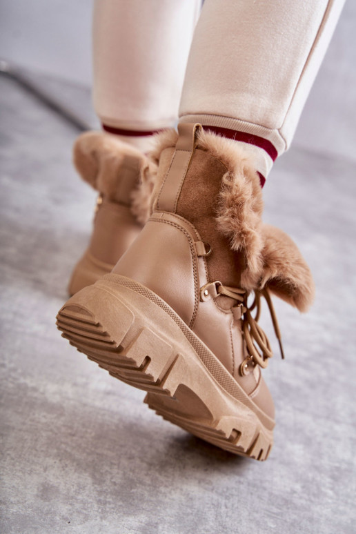 pašiltinti Aulinukai batai smėlio spalvos Charles pašiltinti Aulinukai batai smėlio spalvos Charles