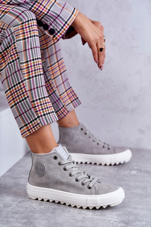 Laisvalaikio bateliai Big Star  pašiltinti pilkos spalvos EE274114